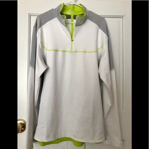 Nike Golf White/Like Green 3/4 Zip Pullover  XL